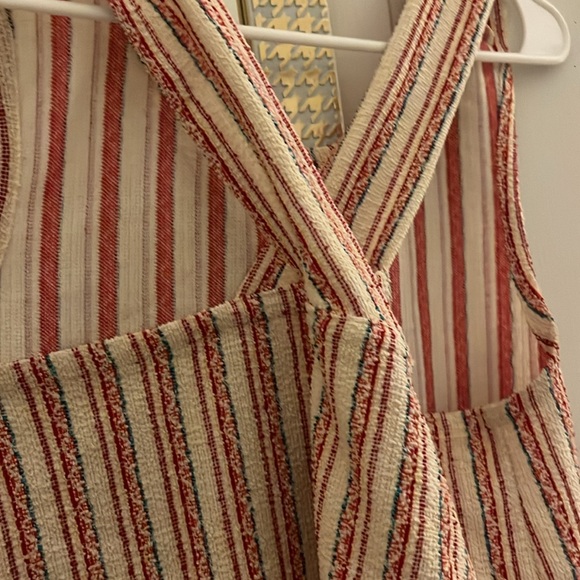 MADEWELL| Bouclé Stripe Cross-Back Tank Top Beige - Picture 4 of 5